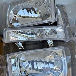 99-04 Ford F250 F350 F450 F550 Super Duty Headlights Luces Micas Calaveras Faros Faroles Focos Headlamps 