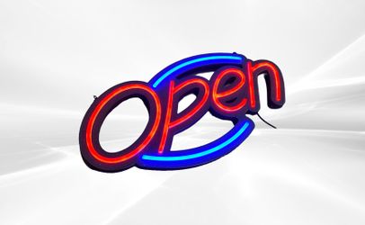 LED Tube Neon Business Open Sign Oval Shaped M25