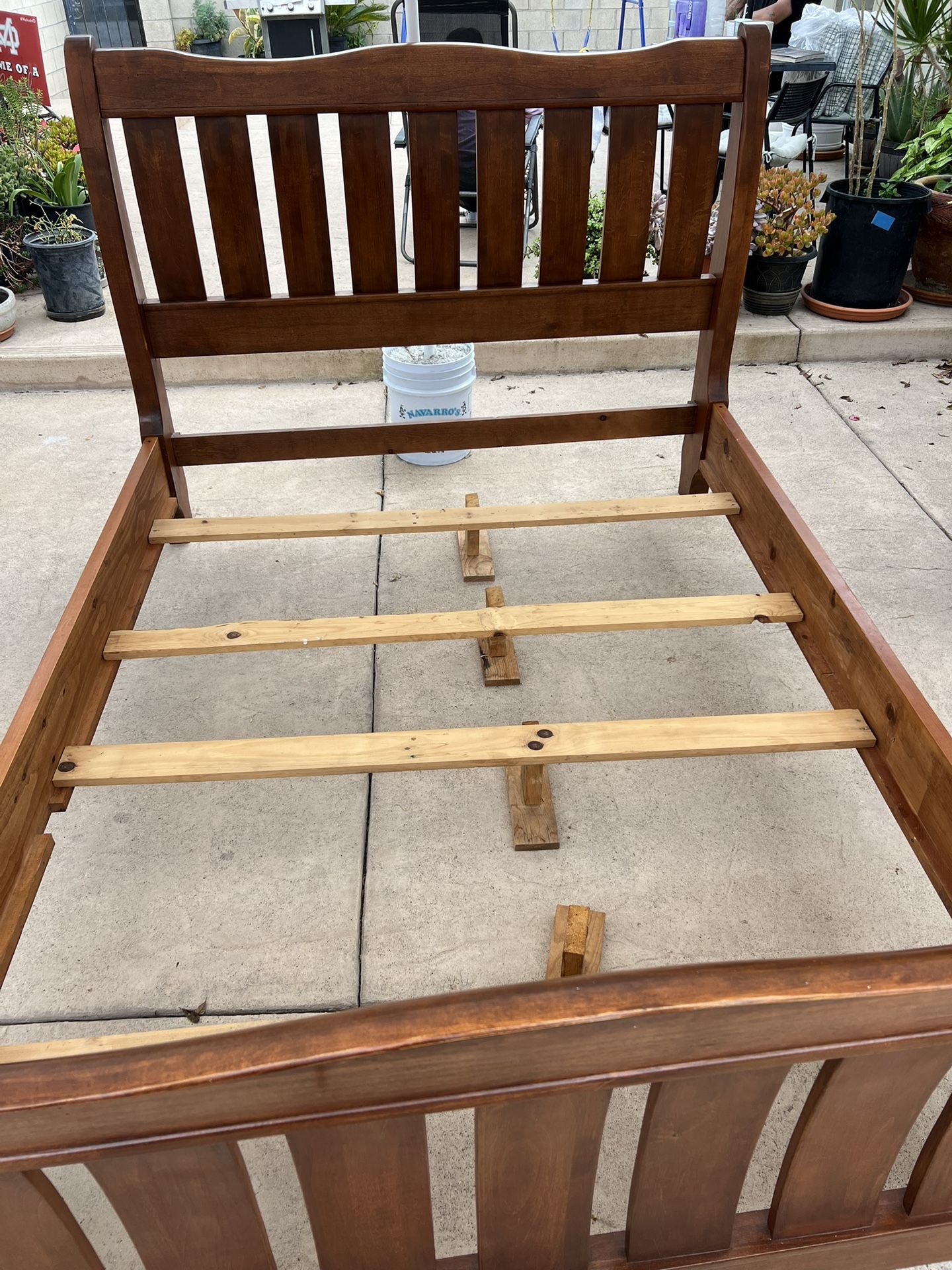 Queen Size Bed Frame Solid Wood