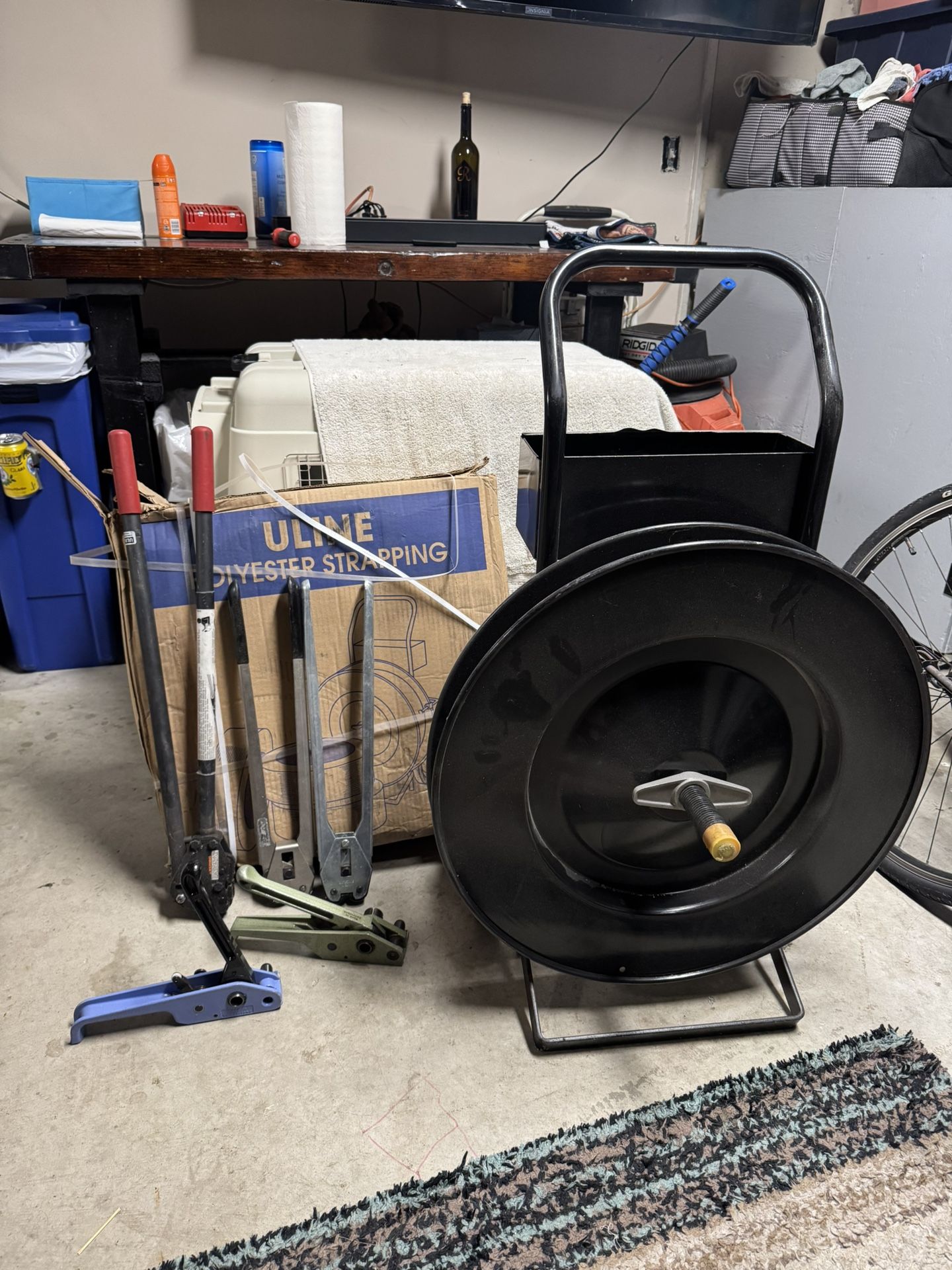 Uline Polyester Strapping Cart