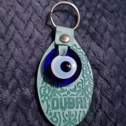 Keychain Blue Dubai Turquise New Leather 