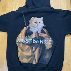 RipnDip Must Be Nice Cat Black Pullover  Hoodie Size Small 19pit2pit
