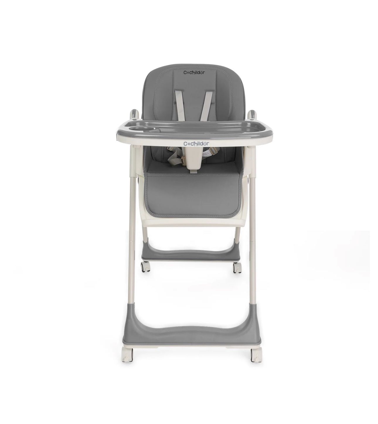 3-in-1 Foldable High Chair for Babies & Toddlers – Adjustable Height, Reclining Seat, 5-Point Safety Harness, Removable Tray, Lockable Wheels, Washabl