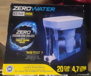 ZeroWater 20-Cup Ready-Pour 5-Stage Water Filter Dispenser with 0 TDS Water Filter – IAPMO Certified to Reduce Lead, Chromium, and PFOA/PFOS