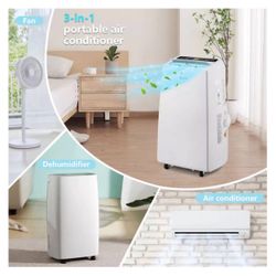 Zokop 12000 BTU Portable AC 3-N-1 Air Conditioner w/ Fan Dehumidifier & Wifi AC