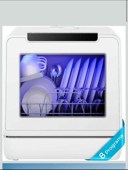 Compact Countertop Dishwasher with UV Light
