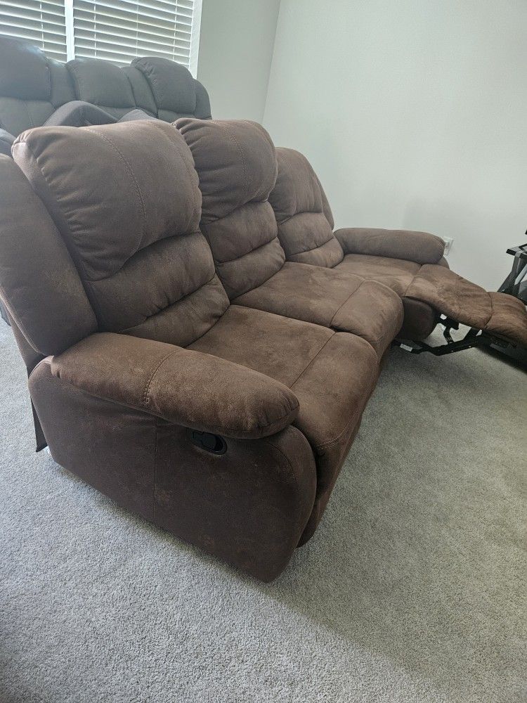 Brown Reclining Couch