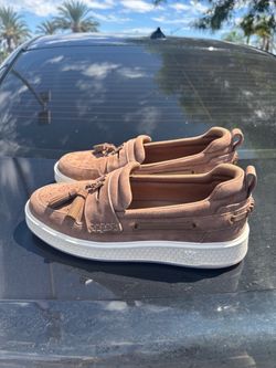 Amiri brown leather loafers