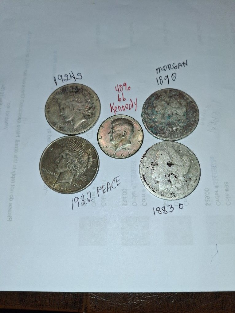 Morgan , Peace , Kennedy SILVER COINS