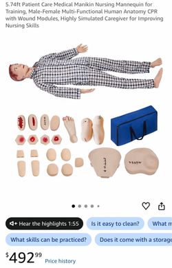 Nursing mannequin, medical manikin