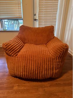 Oversized Corduroy Lounge Chair + Ottoman