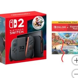 Nintendo Switch 2 + Mario Kart World Bundle + Expansion Pack