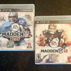 2 PS3 Video Games Madden NFL 12 And 25