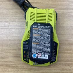 Ryobi P117 One+ 18v Li-Ion/NiCad Battery 30 Min Fast Charger With Battery 