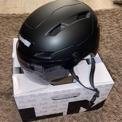 ILM Cycling Helmet With Flashlight And Blinking Hazard Lights 