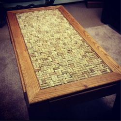 Wine Cork Coffee Table and Matching End Table