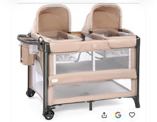 JOYMOR Twin Bassinet for Baby