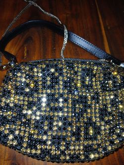 Black & Mini bling handbag vintage style