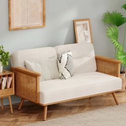 Compact Upholstered Loveseat for Small Spaces