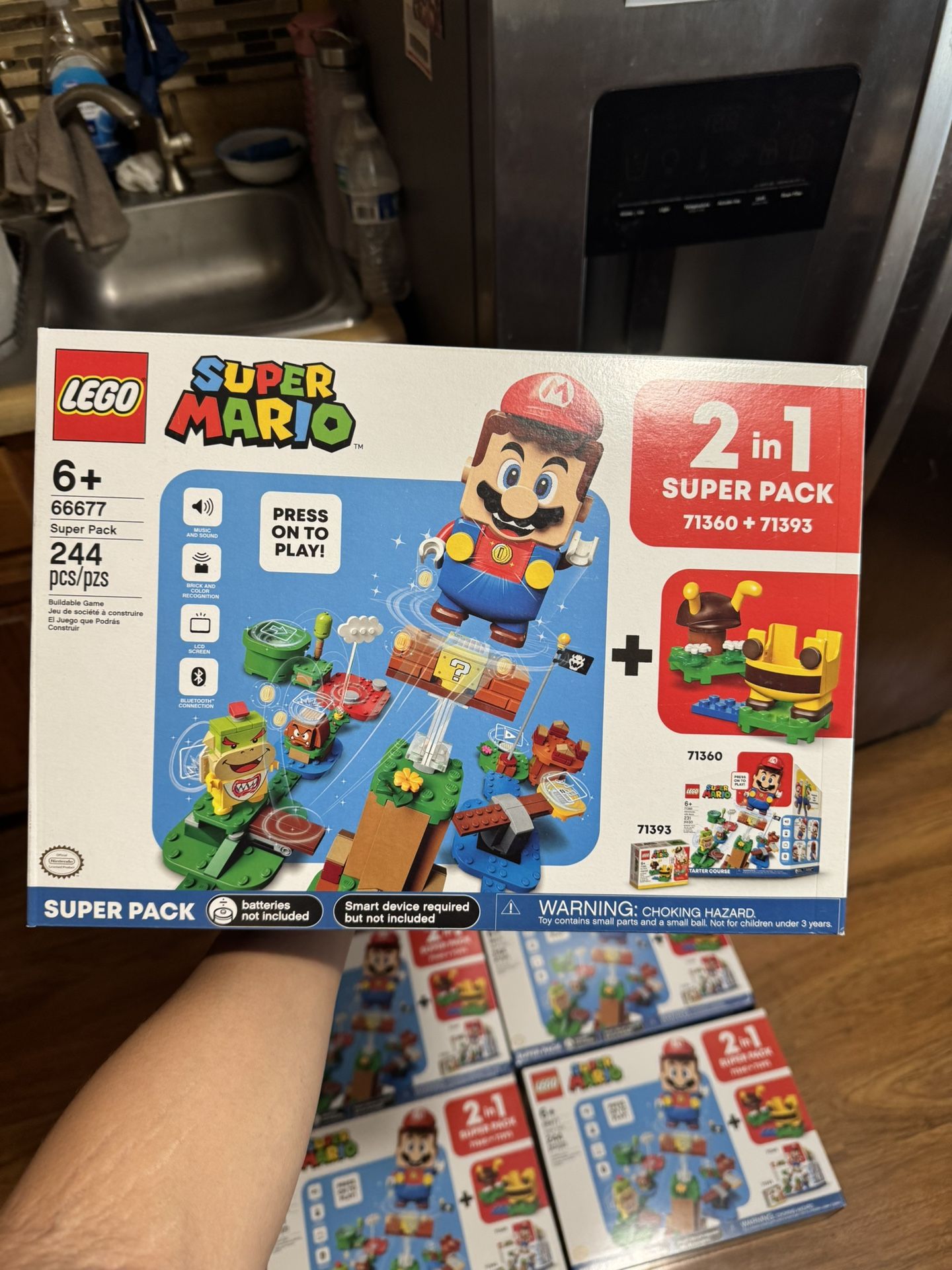 Lego 66677 Super Mario 2 in 1 Super Pack Building Kit (Contains 71360 Adventures with Mario and 71393 Bee Mario) Collectible Toy for Creative Kids 6+