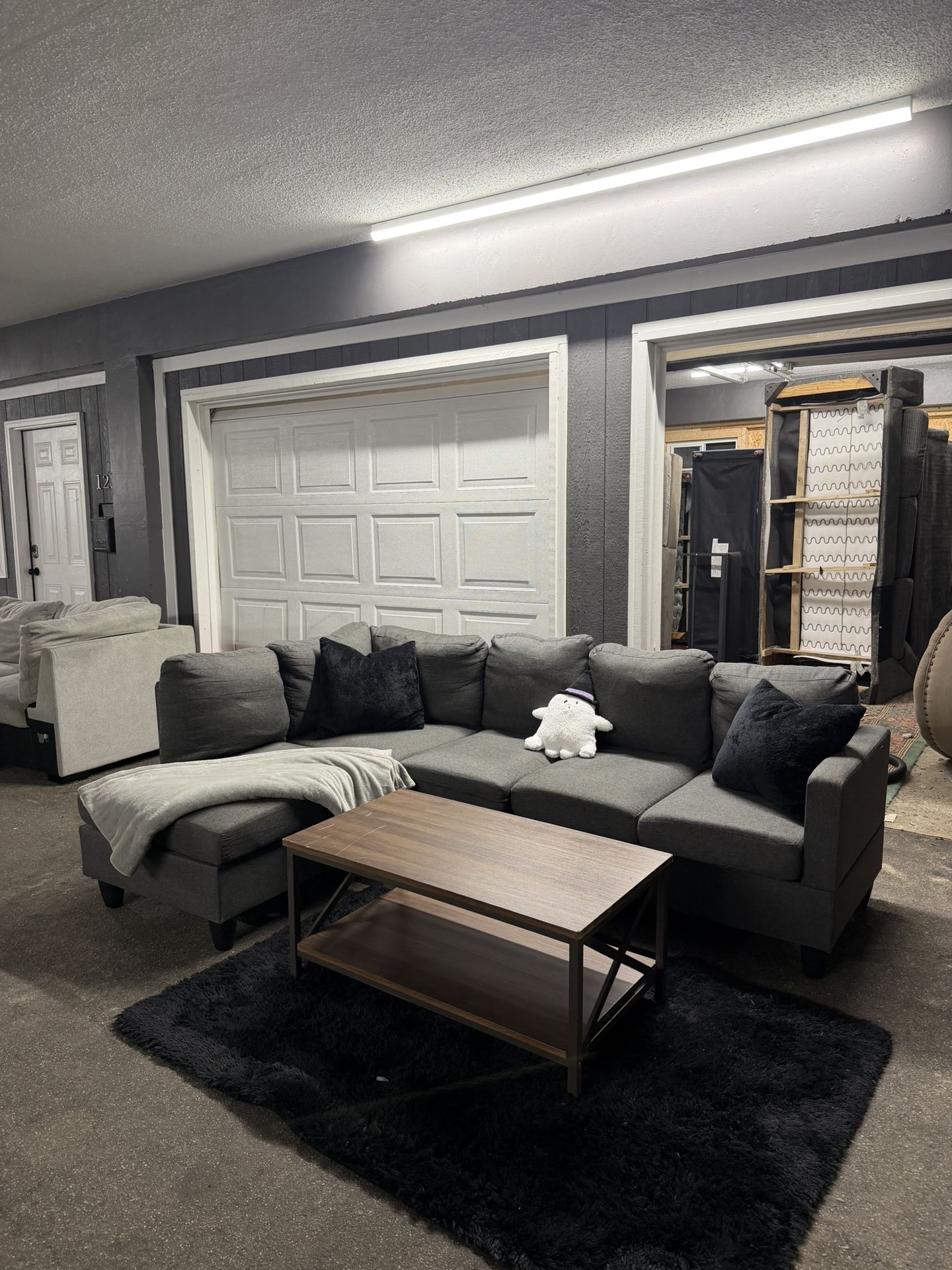 Gray Sectional Couch Sofa