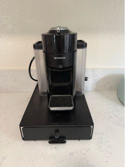 Nespresso Vertuo machine with pod storage