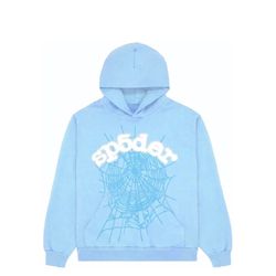 spider hoodie baby blue