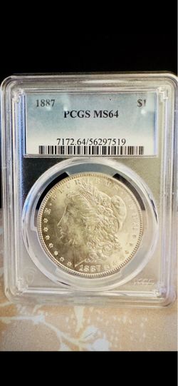 1887 Morgan Silver Dollar PCGS MS64 – Solo recogida local – Cash o PayPal