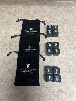 3 Sets Of Templeton Rye Whiskey Stones 
