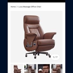 Kinnls Lucca Luxury Massage Office Chair ( Black)