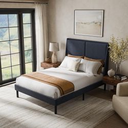 Brand new dark gray full-size bedframe for $90