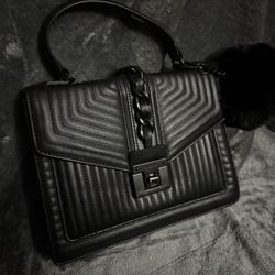 ALDO Crossbody Satchel Top Handle Structured Bag Purse Black