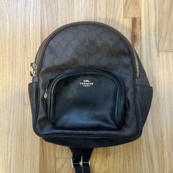 Coach Court C5671 Backpack in Signature Canvas Brown Black