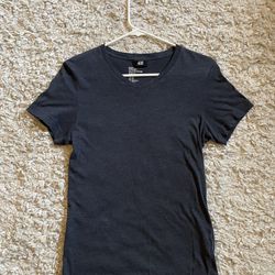 Semi New H&M Navy Blue Men’s T-Shirt Size X-Small Basic Organic Cotton Blend