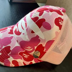 BAPE: Pink Camo Mesh Hat 