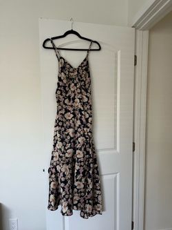 Floral high low maxi dress size M