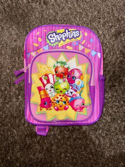 Shopkins Kids Backpack Pink Purple