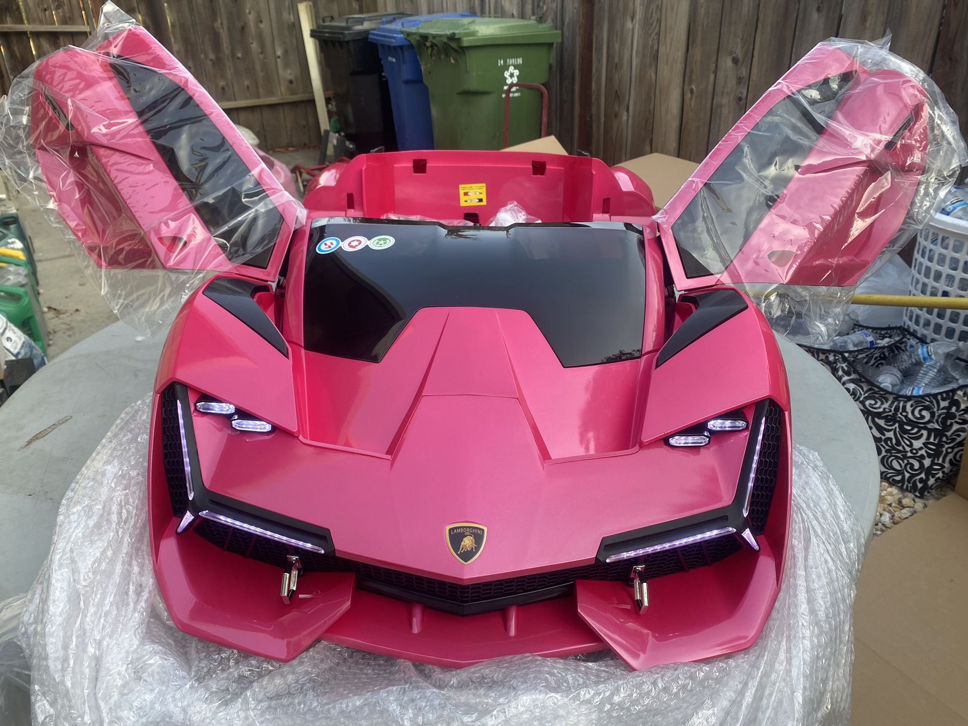 Brand New Real Paint Pink Power Wheels Lamborghini 12v Kids Electric Car