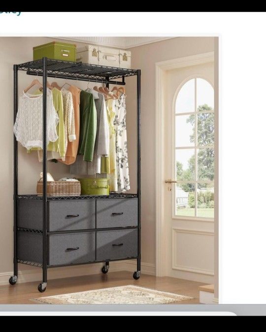 Clothes Rack Stand and Drawer