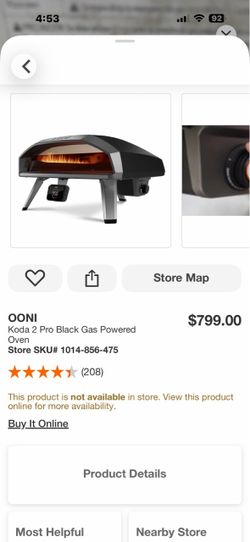 OONI Koda 2 Pro Black Gas Powered Oven