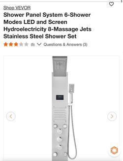 VEVOR Stainless Steel Shower Panel System