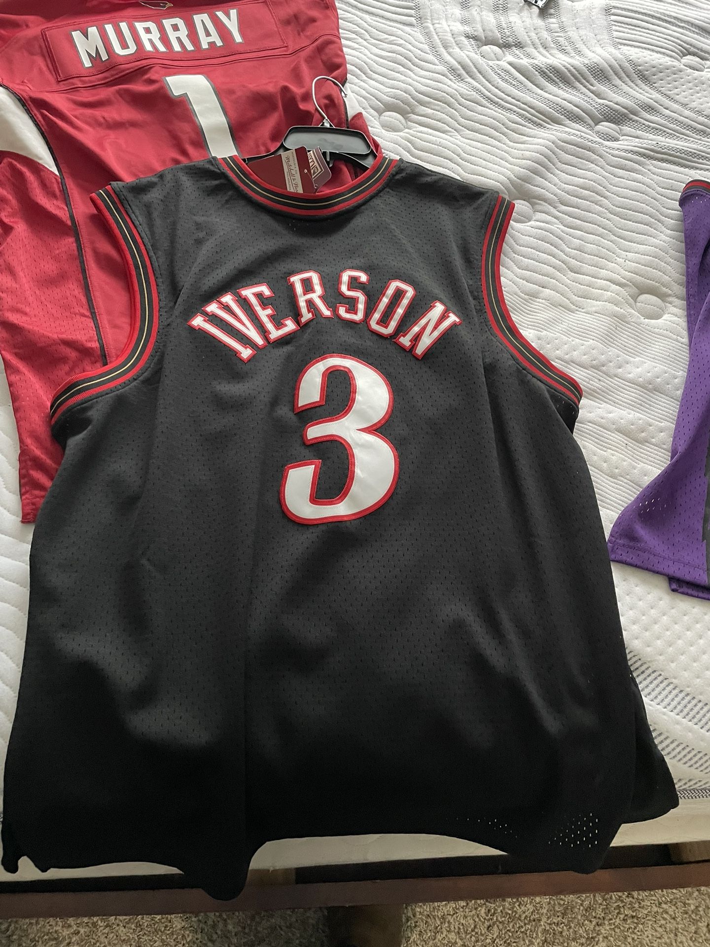 NBA Reebok Philadelphia 76ers Allen Iverson Blue Jersey Youth Size Medium  10-12 Pre-owned for Sale in Maywood, IL - OfferUp