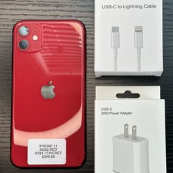 iPhone 11 64GB Red AT&T / CRICKET