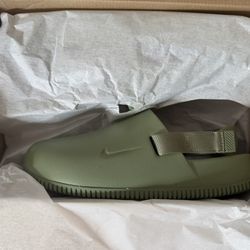 Nike Calm Mules Olive Green (Brand New)