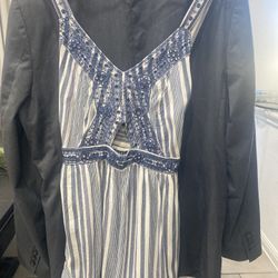 Striped Romper Style Shorts XS