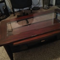Rectangular Coffee Table With Two Way Drawer