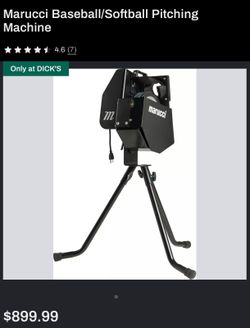 MARUCCI PITCHING MACHINE ADJUSTS TO BASEBALL OR SOFTBALL