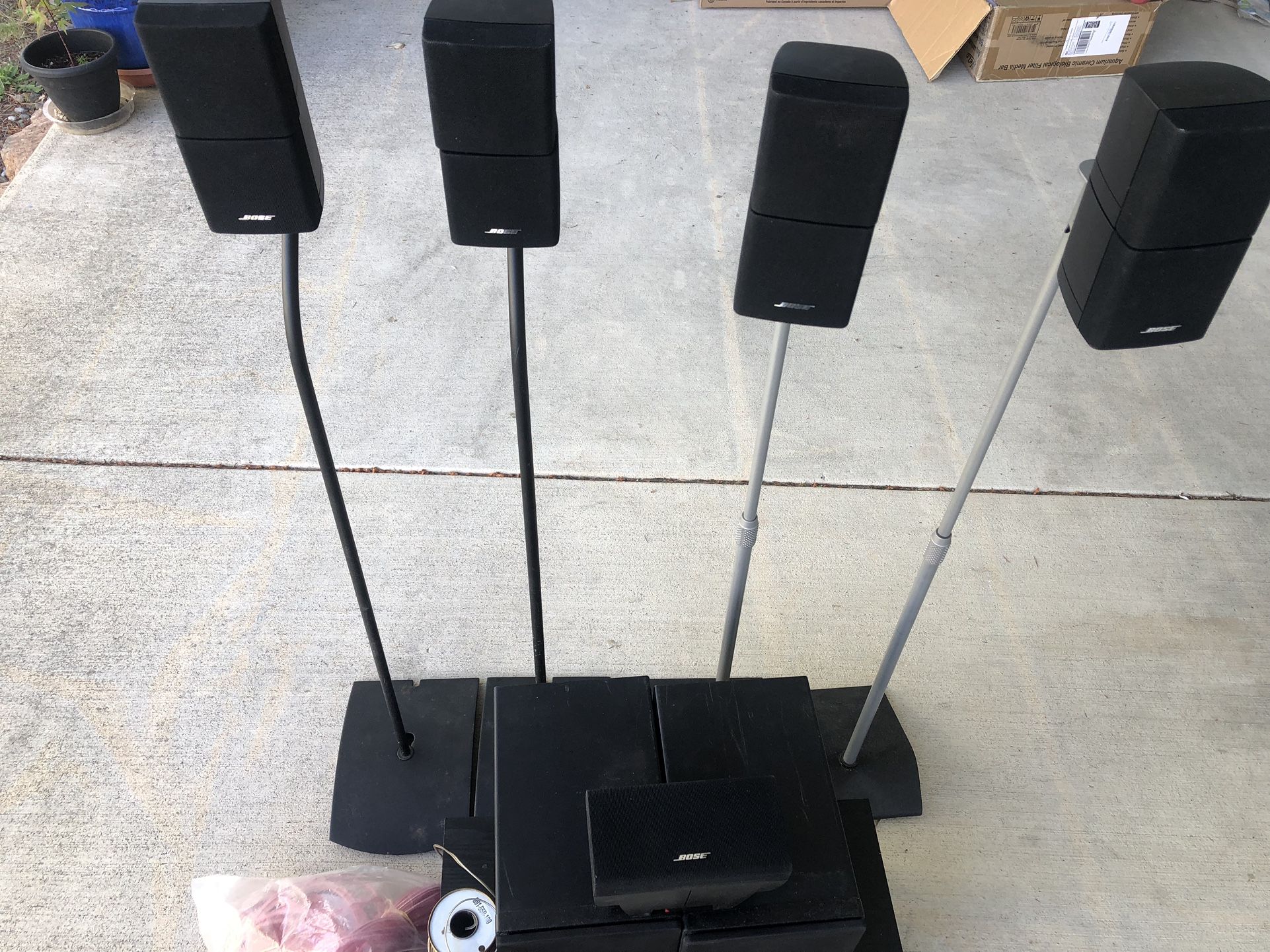 Bose 4 Double Cube / 1 Center/2 Onkyo/PolkAudio Excellent Condition