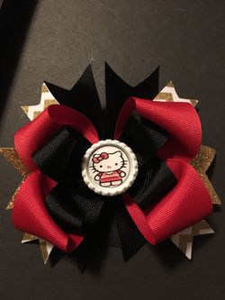 Hello kitty 49ers bows