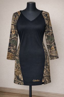 Petite Cabela’s Camo & Black Dress – Women’s Small (Belt Included)